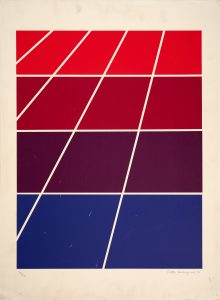 geometric abstract, lines, red purple blue