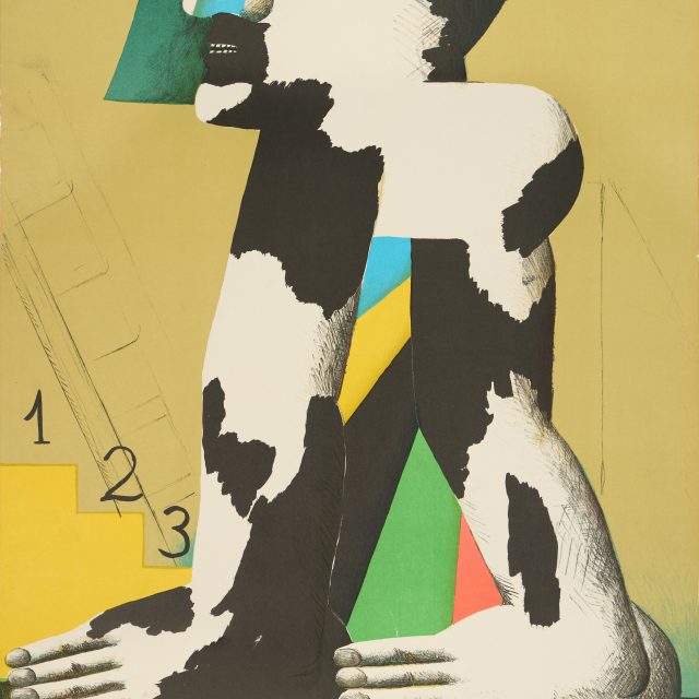 large olympic poster 'olympische spiele munchen 1972' olympics, semi-abstract figure, sport