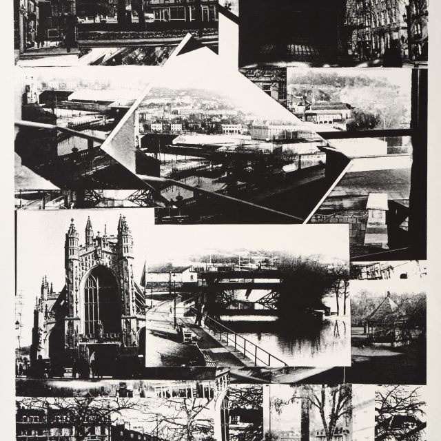 screenprint black and white photos, city