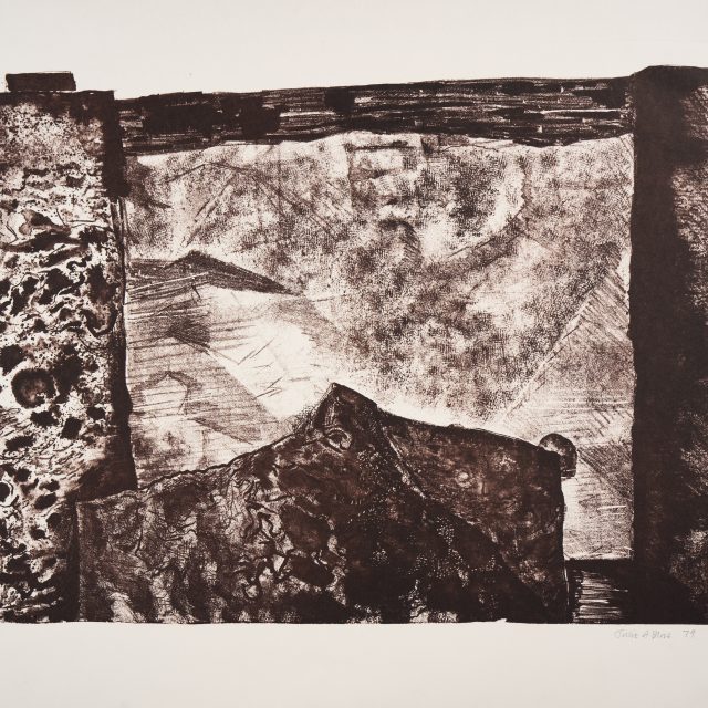 abstract print in dark brown