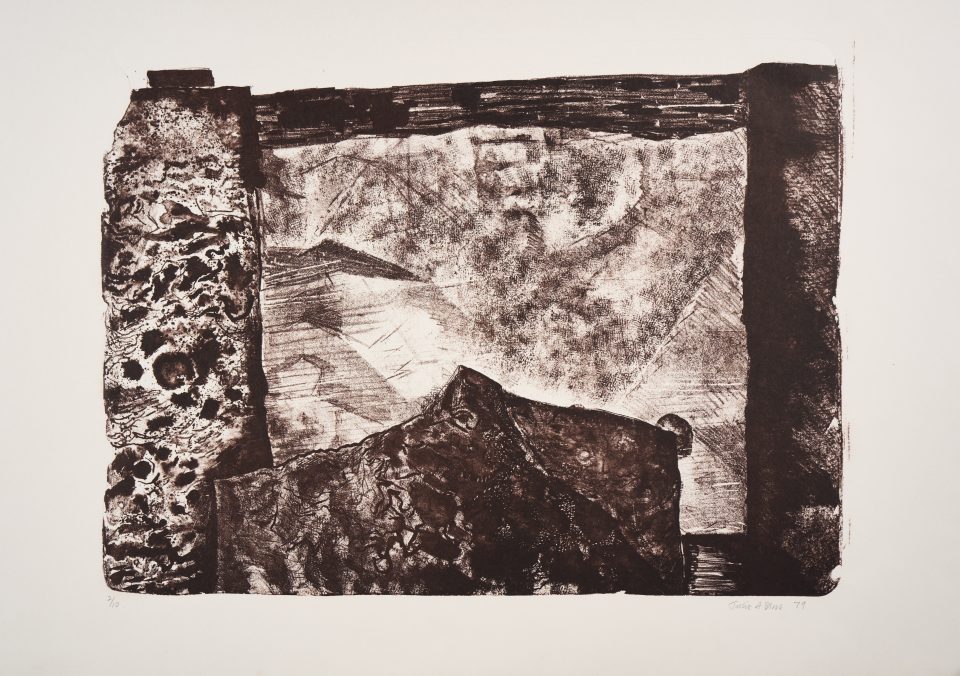 abstract print in dark brown