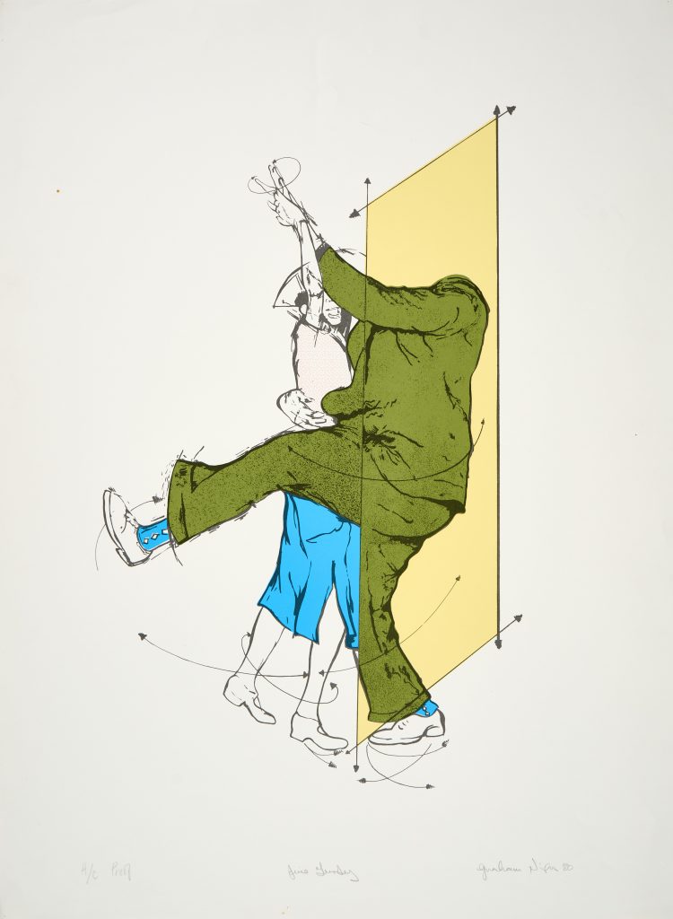 Two figures dancing, diagram