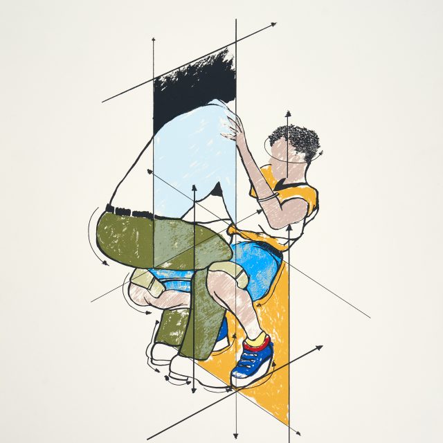 two figures, dance moves, dancing