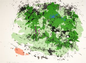 green hedgerow, semi abstract