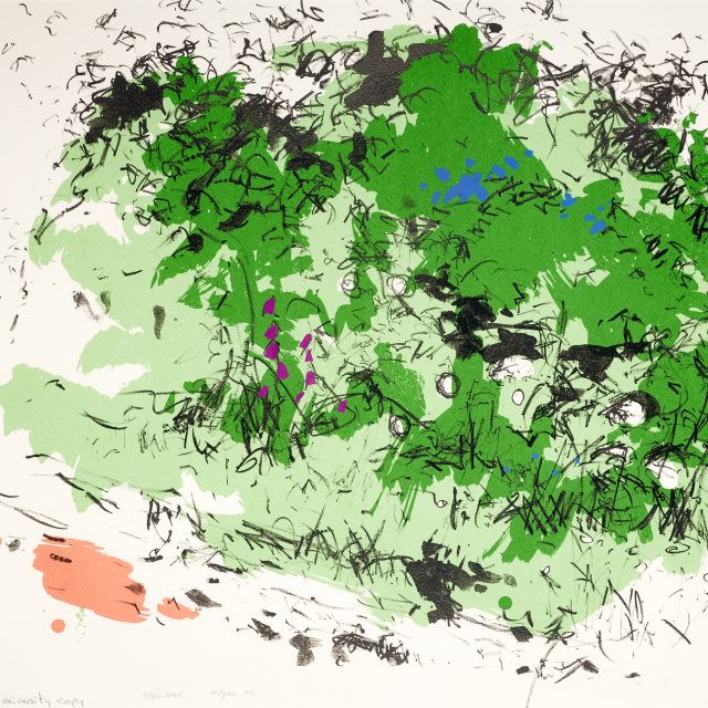 green hedgerow, semi abstract