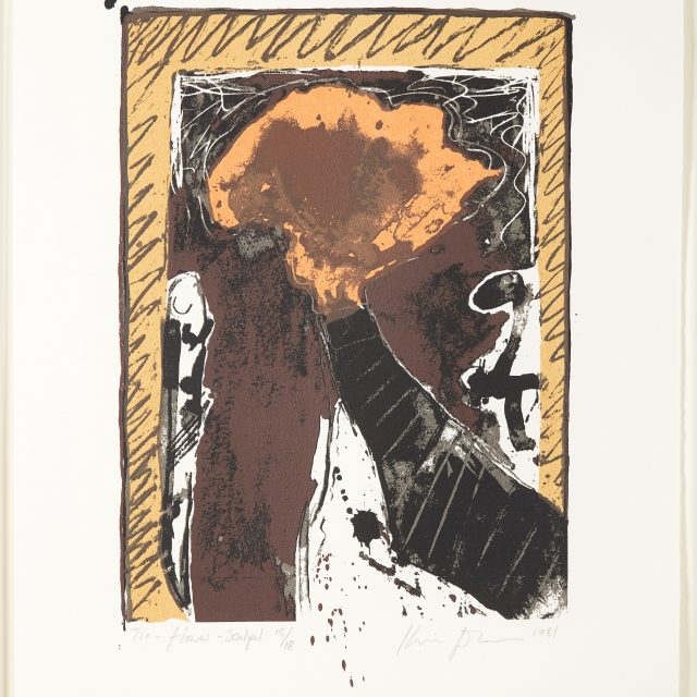 semi abstract, brown, orange