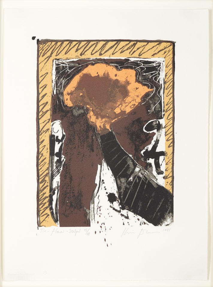 semi abstract, brown, orange