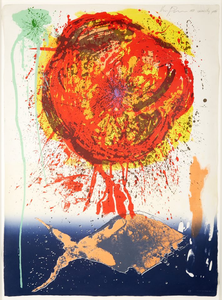 bright red abstract, splatter