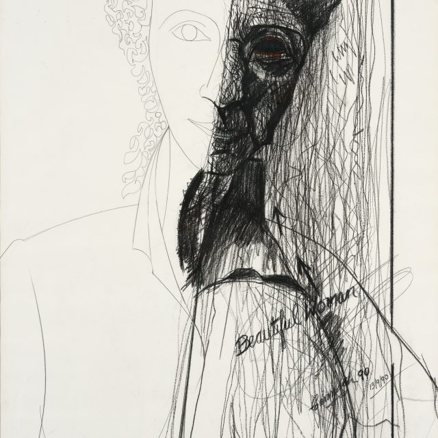 woman, portrait, pencil, face