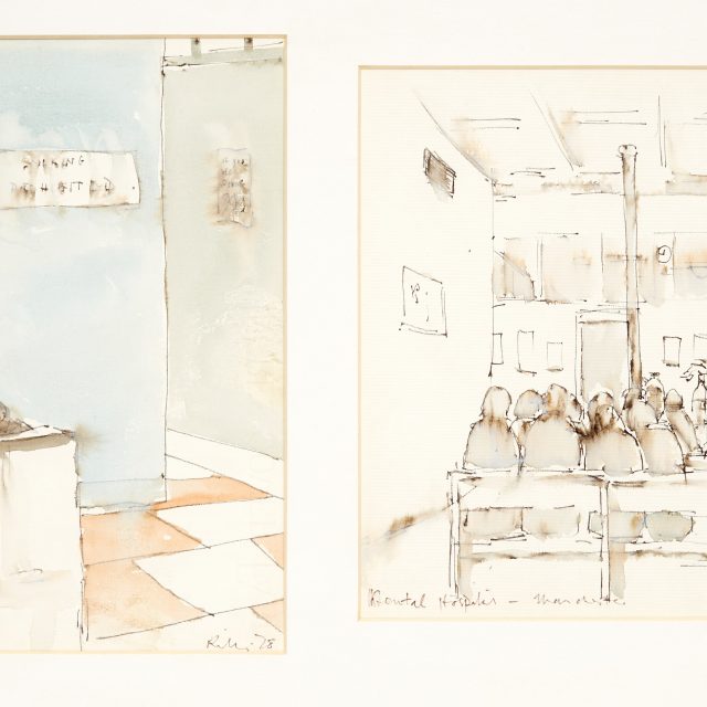 two drawing studies, dental hospital