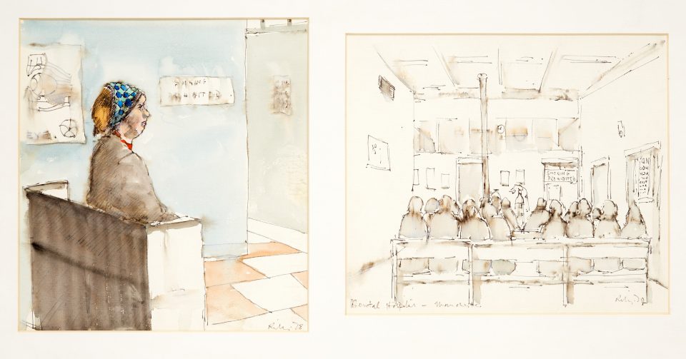 two drawing studies, dental hospital
